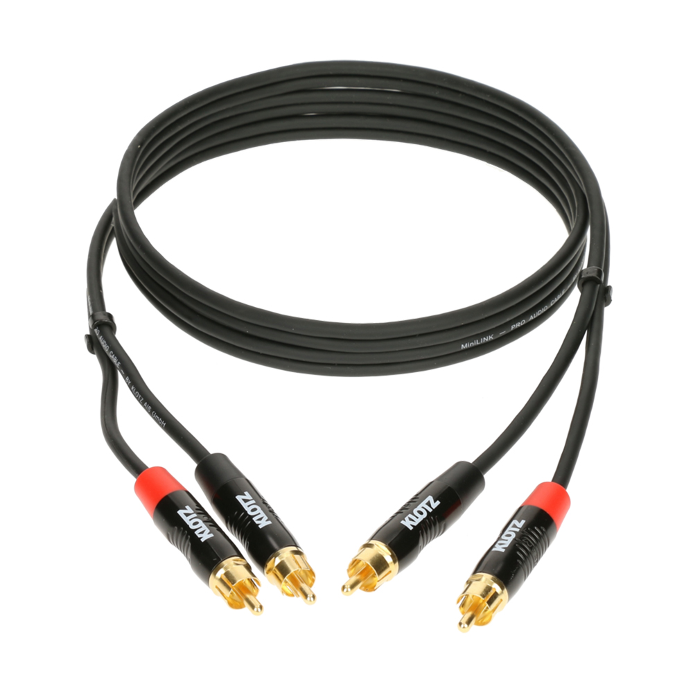 Klotz KT-CC MiniLink Profesyonel 2xRCA - 2xRCA Altın Uçlu Twin