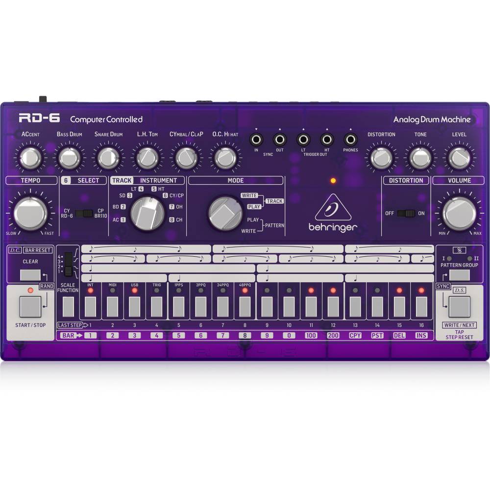 BEHRINGER RD-6-GP RHYTHM DESIGNER Analog Davul Makinesi (Mor)