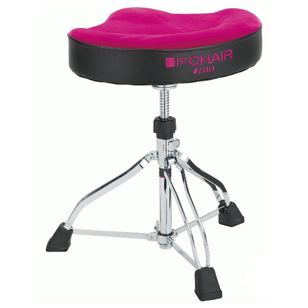 TAMA HT530PKCN - 1st Chair Glide Rider "Cloth-Top Pink" Davul Taburesi (Sınırlı Üretim)