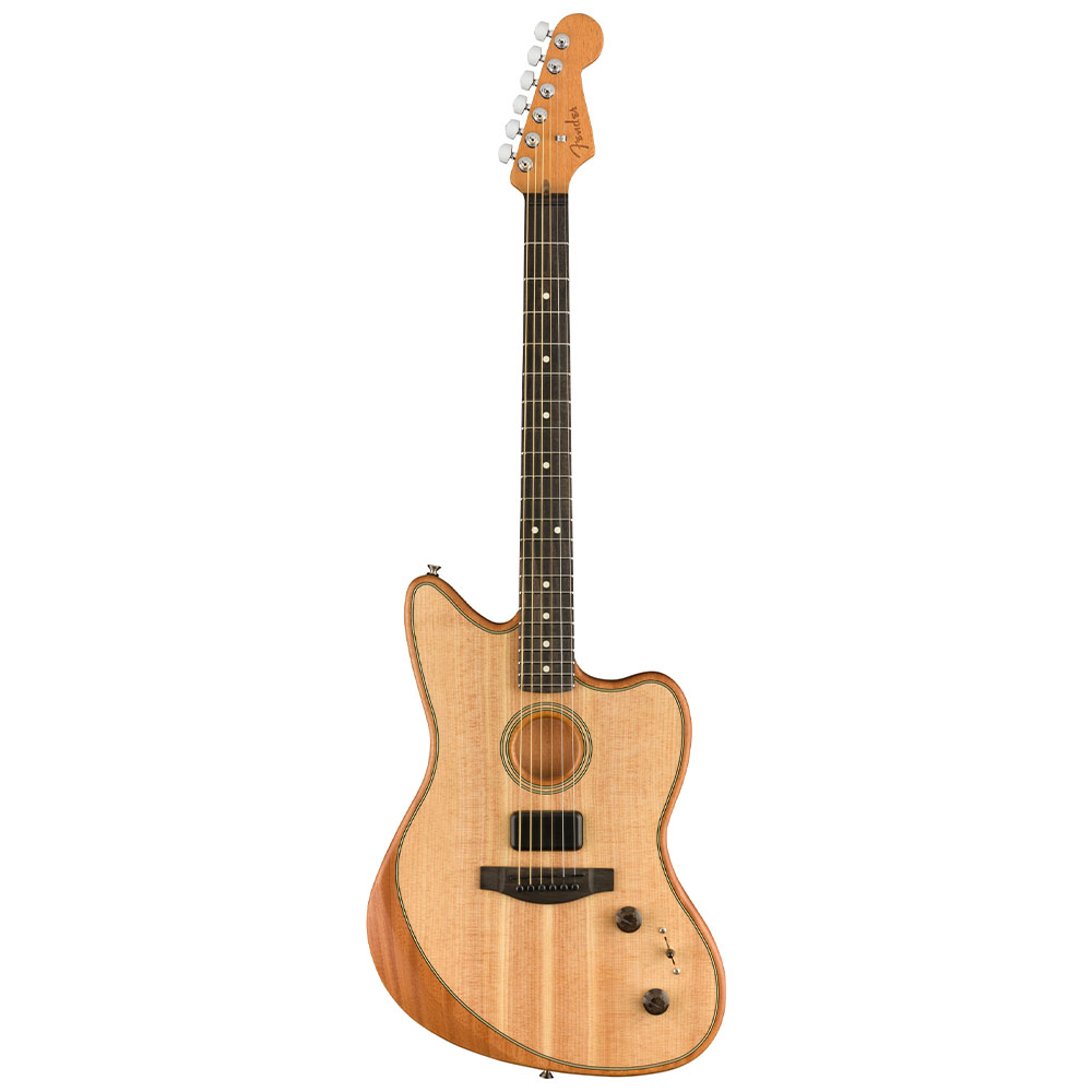 【Fender】American Acostasonic Jazzmaster Fender American Acoustasonic Jazzmaster Abanoz Klavye Natural