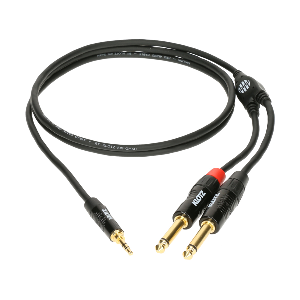 Klotz KY5 MiniLink Profesyonel Mini TRS Jack - 2xTS Altın Uçlu Y