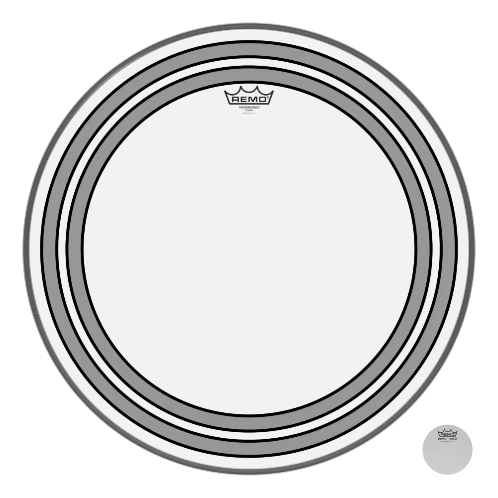 REMO PW-1322-00- Powersonic® Şeffaf 22" Bas Davul Derisi