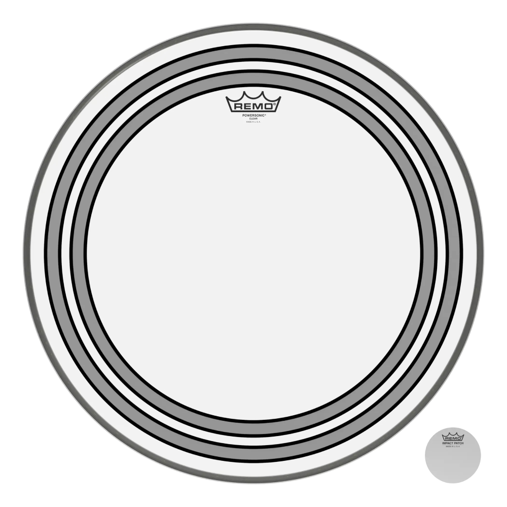 REMO PW-1320-00- Powersonic® Şeffaf 20" Bas Davul Derisi