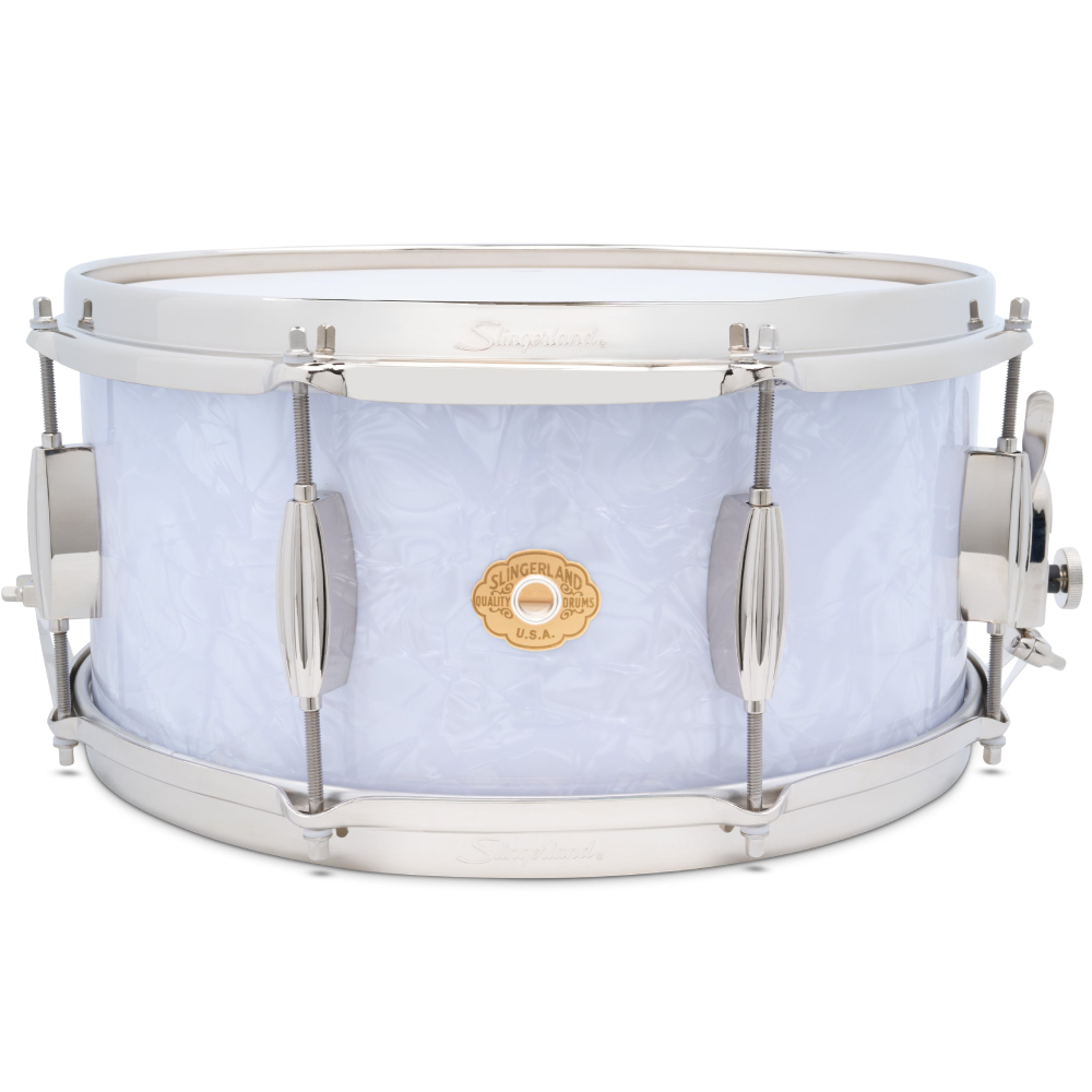 SLINGERLAND Radio King Artist White Marine Pearl Wrap 14"x6.5" Trampet