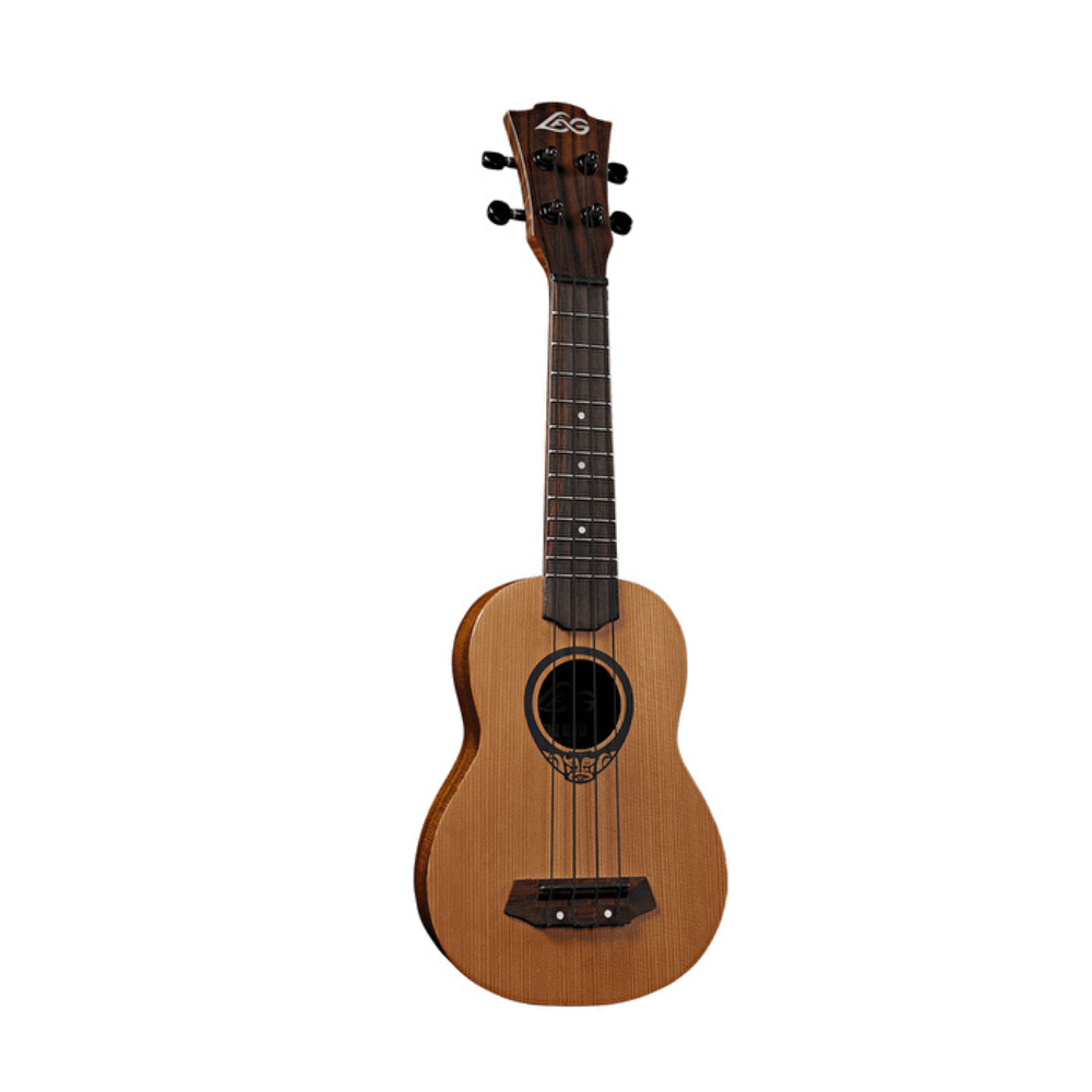 LAG GLU TKU10S Tiki Soprano Natural Ukulele