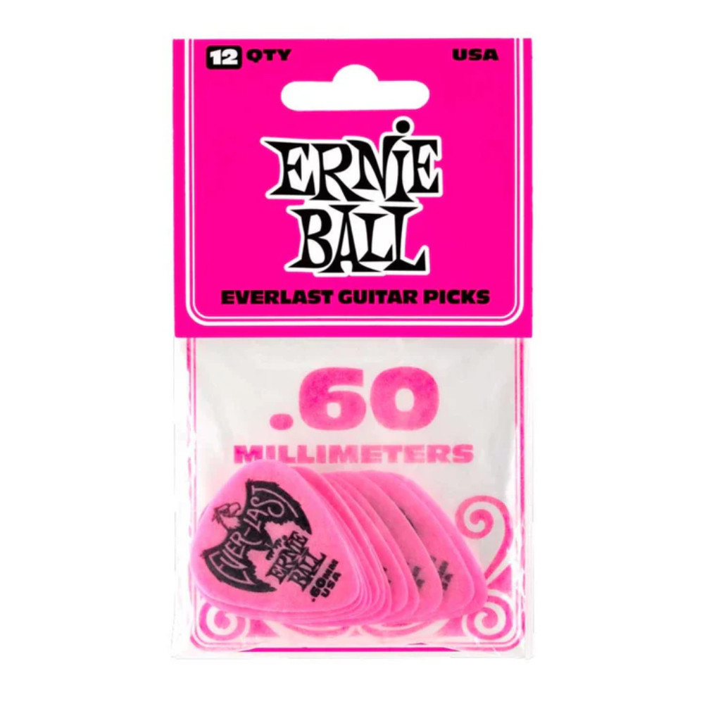 ERNIE BALL P09179 Evarlast Pembe 60 mm 12li Paket Pena
