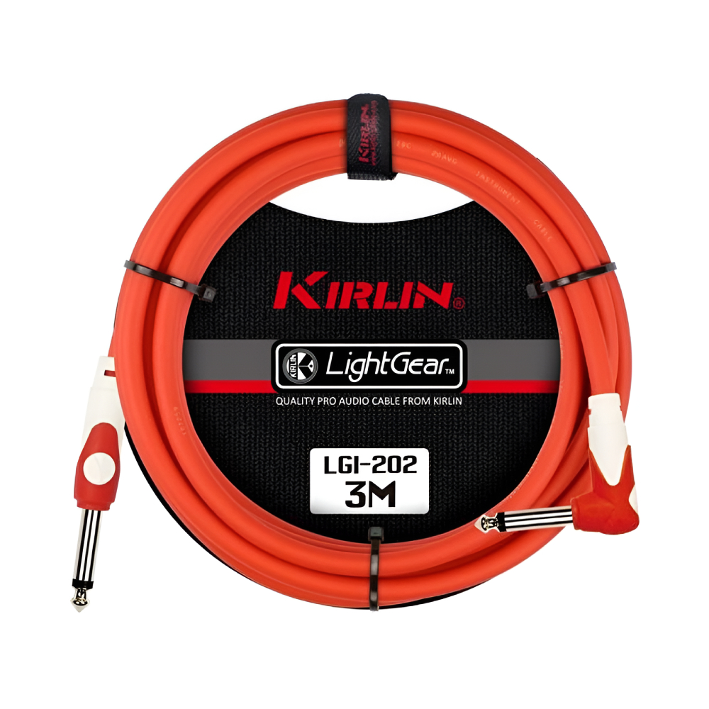 Kirlin LGI-202-3M-RD Düz/L Uç 3 Metre Kırmızı Enstrüman Kablosu