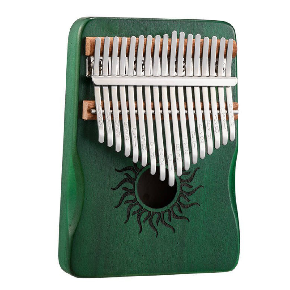 HLURU KHS17-GREEN - Huashu Sun Palm Rest Hollow Yeşil 17 Tuşlu Kalimba