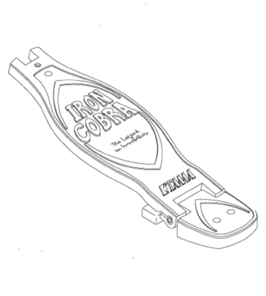 TAMA HP9-82 - Iron Cobra 900 (HP900) için Pedal Plakası (Sadece Footboard)