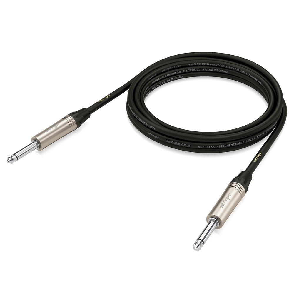 BEHRINGER Gold Performance 3 m (10 ft) Instrument Cable with 1/4" TS Connectors