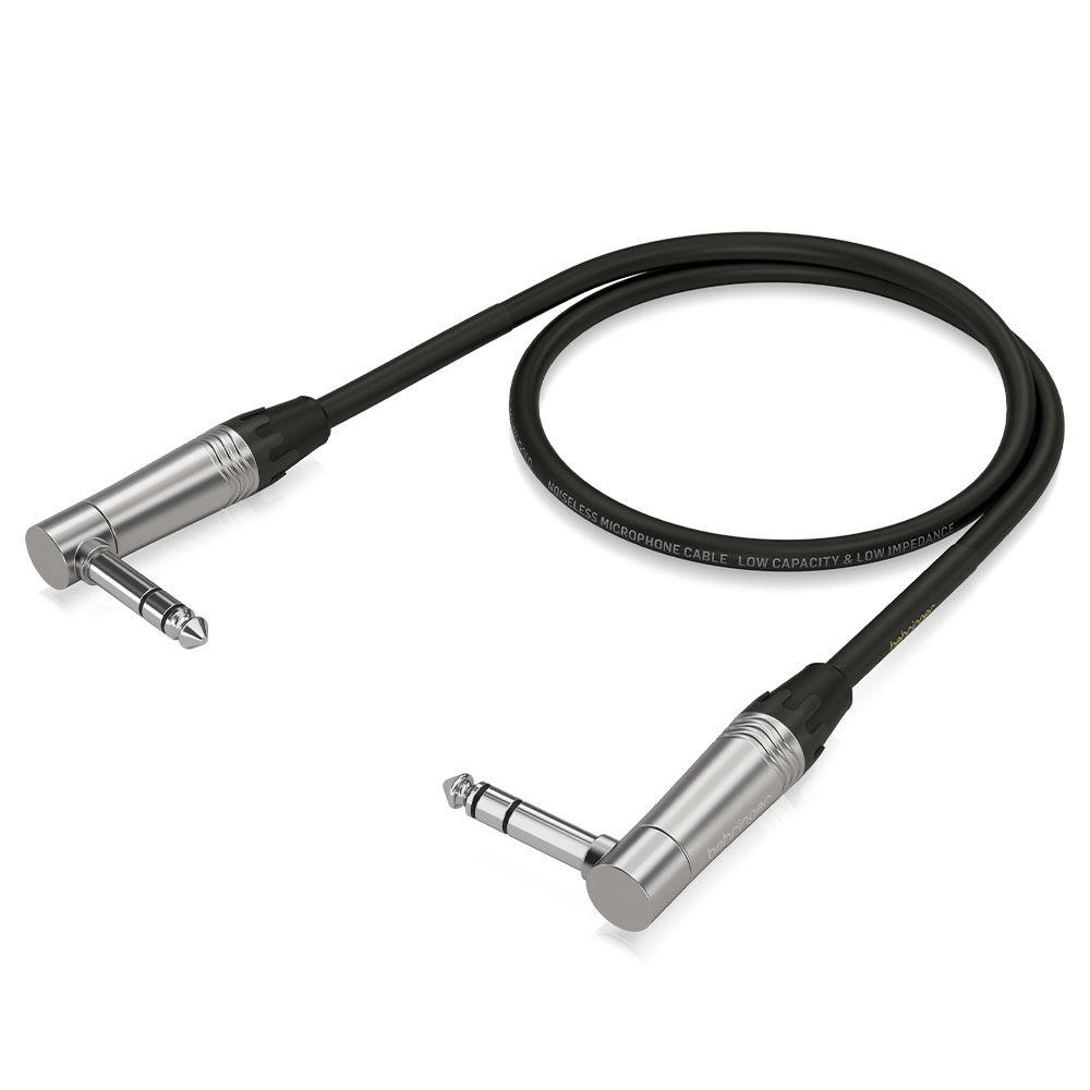 BEHRINGER Gold Performance 0,60 m (2 ft) 1/4" TRS Sağ Açılı Konnektörlü Enstrüman Patch Kablosu