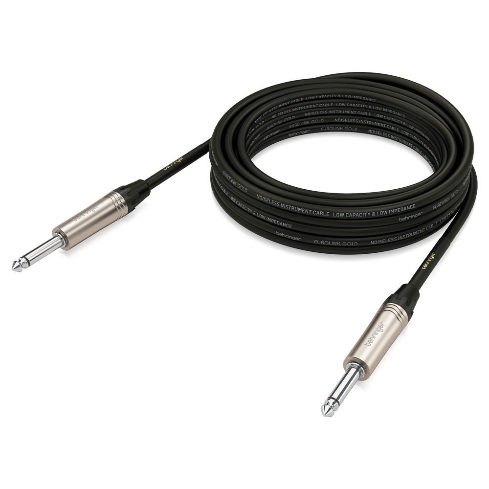 BEHRINGER Gold Performance 6 m (19,7 ft) 1/4" TS Konnektörlü Enstrüman Kablosu