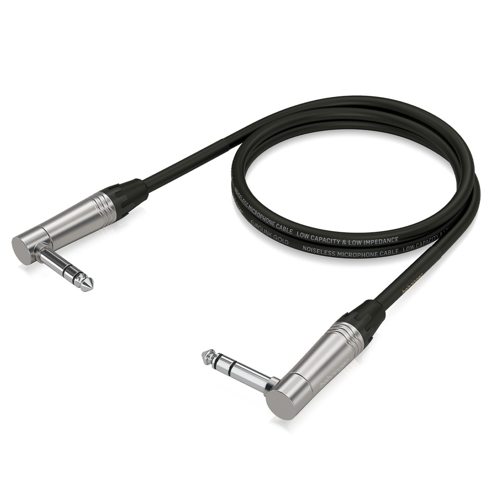 BEHRINGER Gold Performance 0,90 m (3 ft) Enstrüman Patch Kablosu, 1/4" TRS Sağ Açılı Konnektörlü