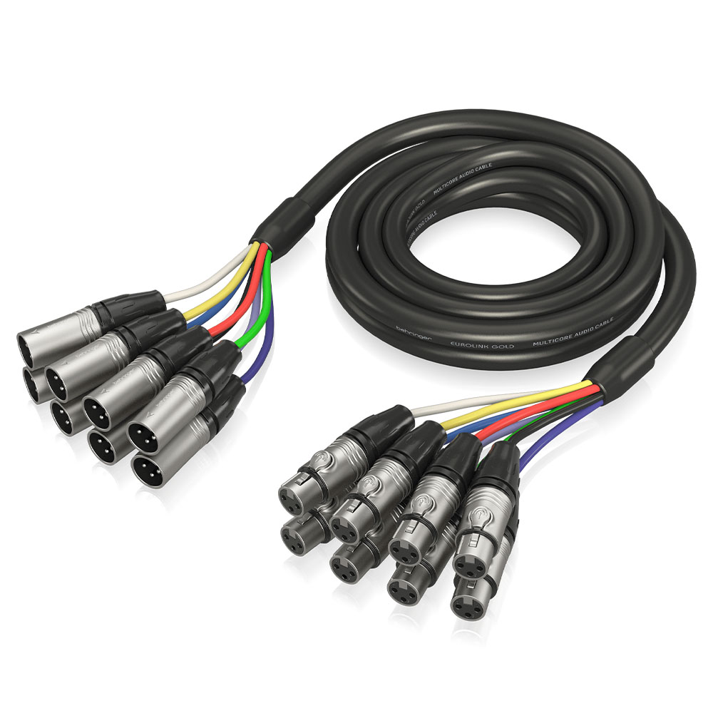 BEHRINGER Gold Performance 3 m (10 ft) XLR Konnektörlü 8 Yönlü Çok Çekirdekli Kablo