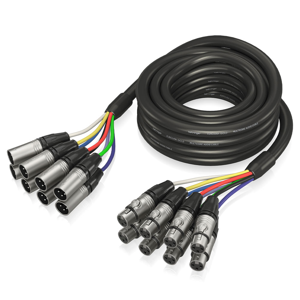 BEHRINGER Gold Performance 5 m (16,4 ft) XLR Konnektörlü 8 Yönlü Çok Çekirdekli Kablo