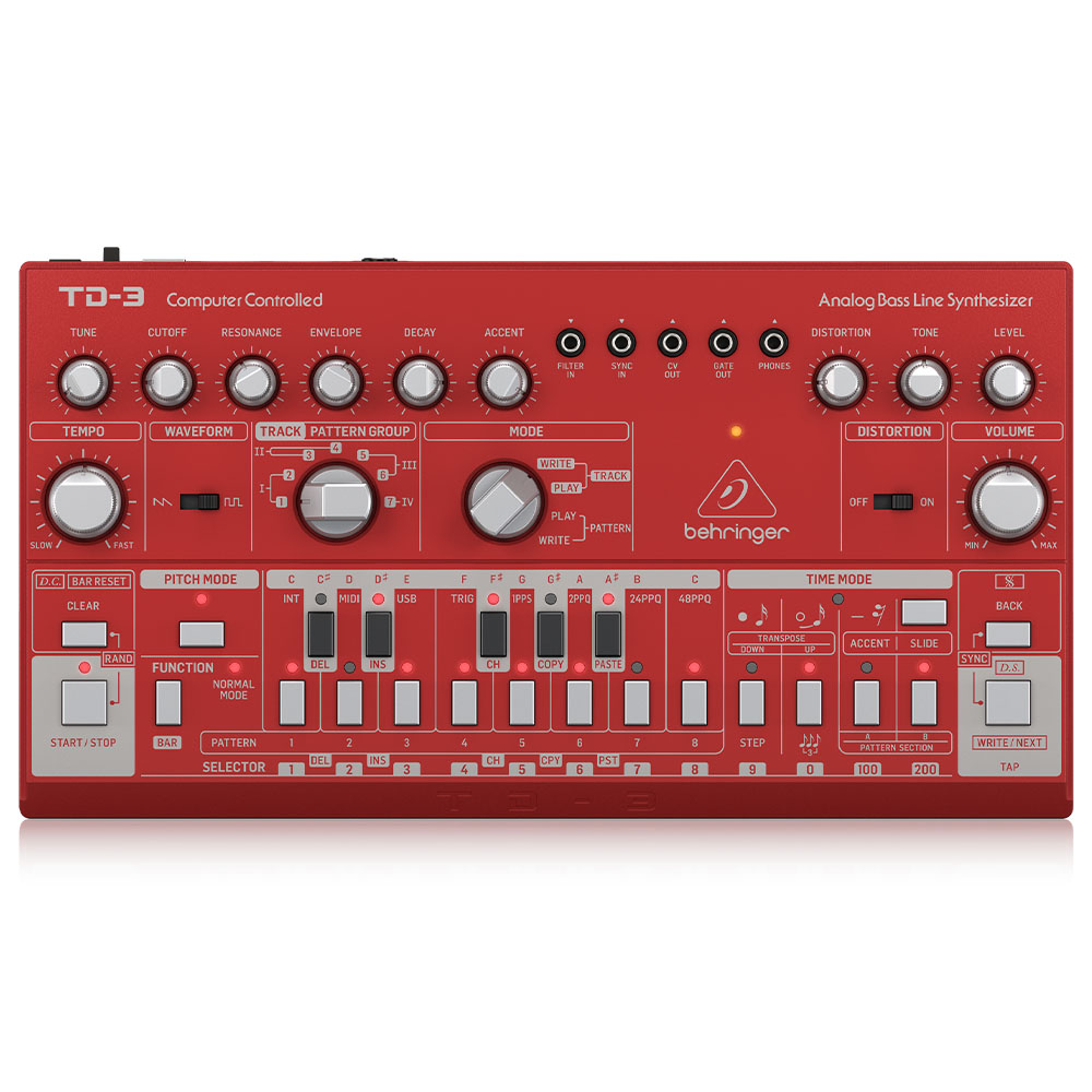 BEHRINGER TD-3-RD Analog Bass Line Synthesizer (Kırmızı)