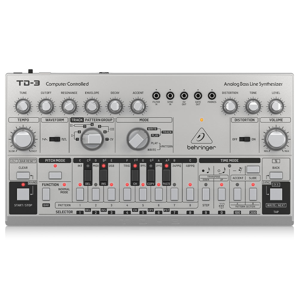 BEHRINGER TD-3-SR Analog Bass Line Synthesizer (Gri)